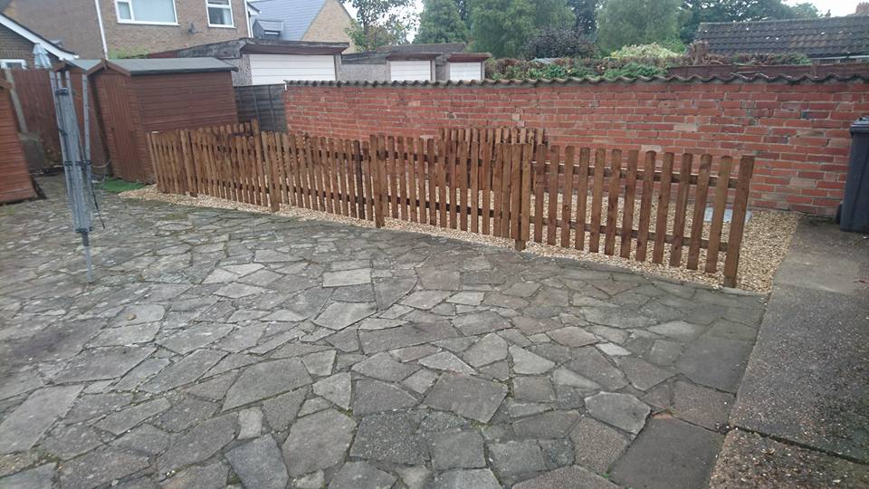 new back garden patio carried out in Ruskington